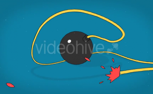 AE模板-炸弹LOGO标志