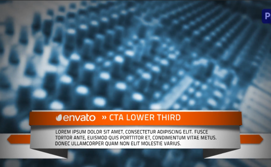 PR模板-丝带字幕条标题