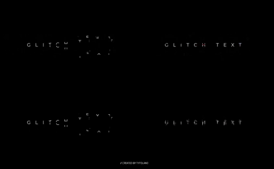 PR模板-故障文本动画