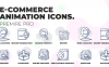 PR模板-电子商务和购物动画图标