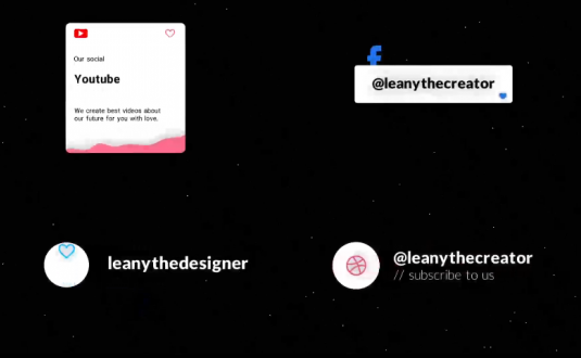 PR模板-社交媒体字幕条