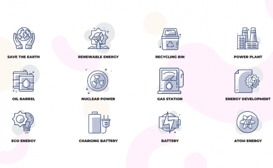 PR模板-能源与电力动画图标