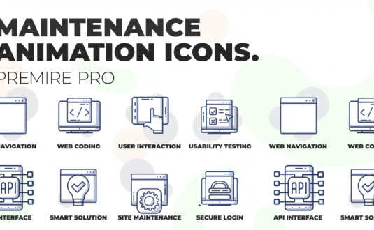 PR模板-网站维护动画图标