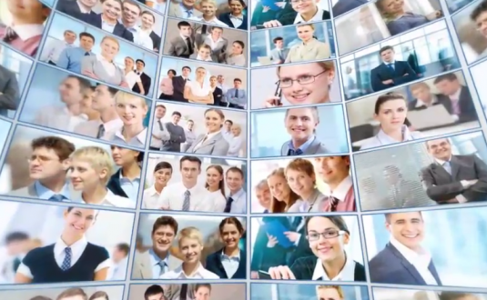 PR模板-企业多图像徽标