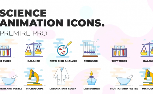 PR模板-科学动画图标