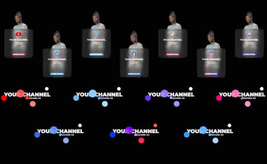 PR模板-社交媒体字幕条