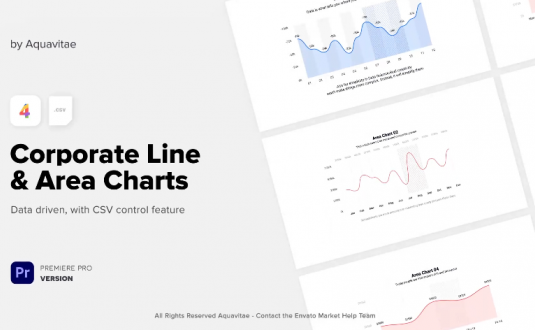 PR模板-公司区域和折线图