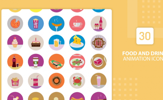 PR模板-食物和饮料动画图标