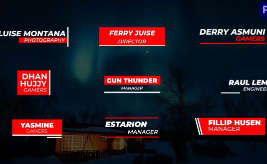 PR模板-底部字幕条标题