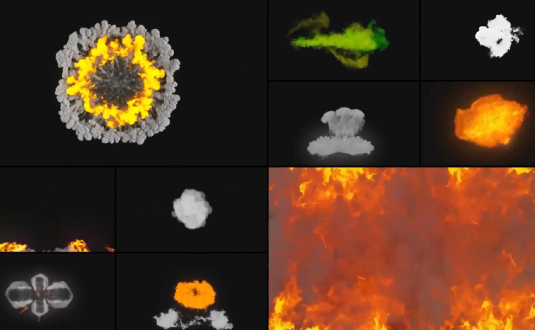 硬核AE模板-烟火和爆炸特效包