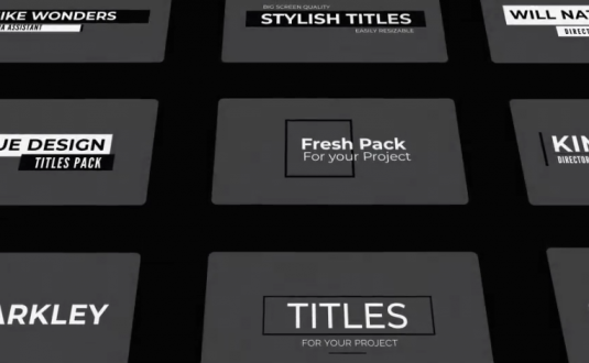 PR模板-简单字幕条标题