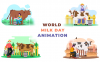 PR模板-世界牛奶日动画场景