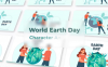 PR模板-世界地球日人物动画场景