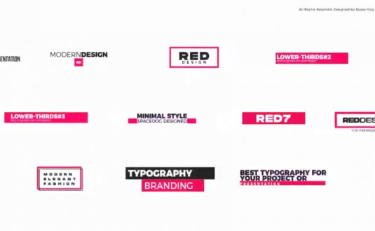 PR模板-红色的标题包