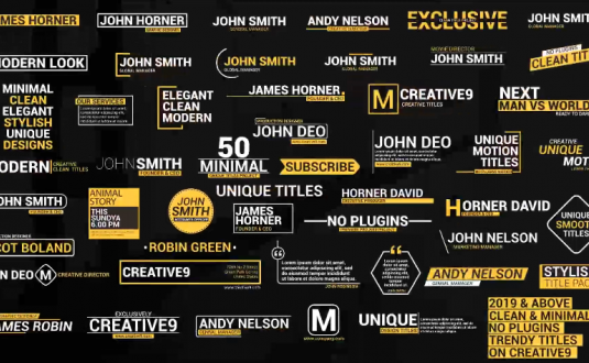 PR模板-底部字幕条标题