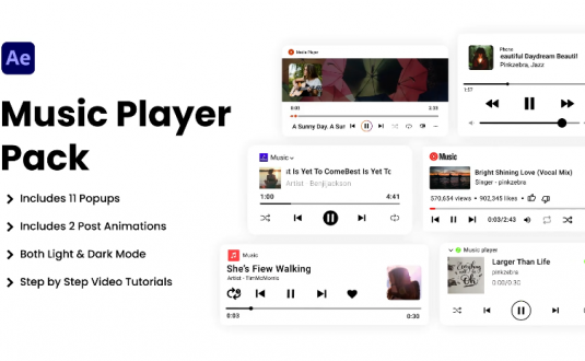 AE模板-音乐播放器包