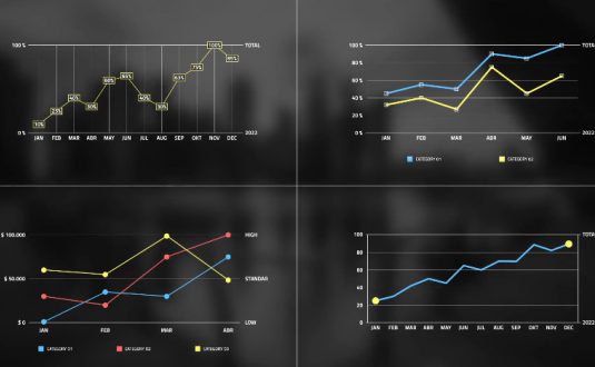 PR模板-折线图信息图