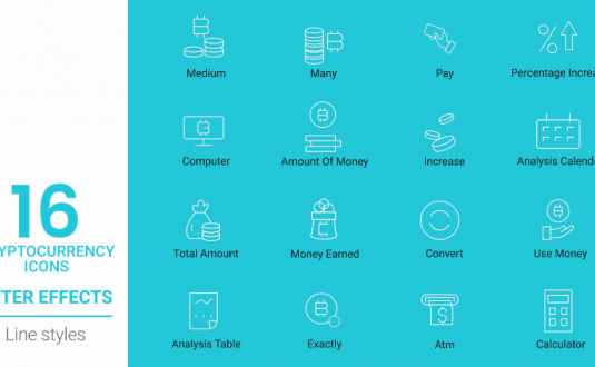 PR模板-加密货币图标线包