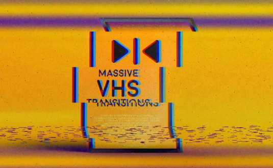 硬核PR模板-多种VHS故障转场包