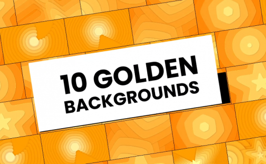 PR模板-黄金背景