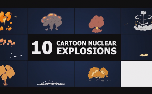 PR模板-卡通核爆炸